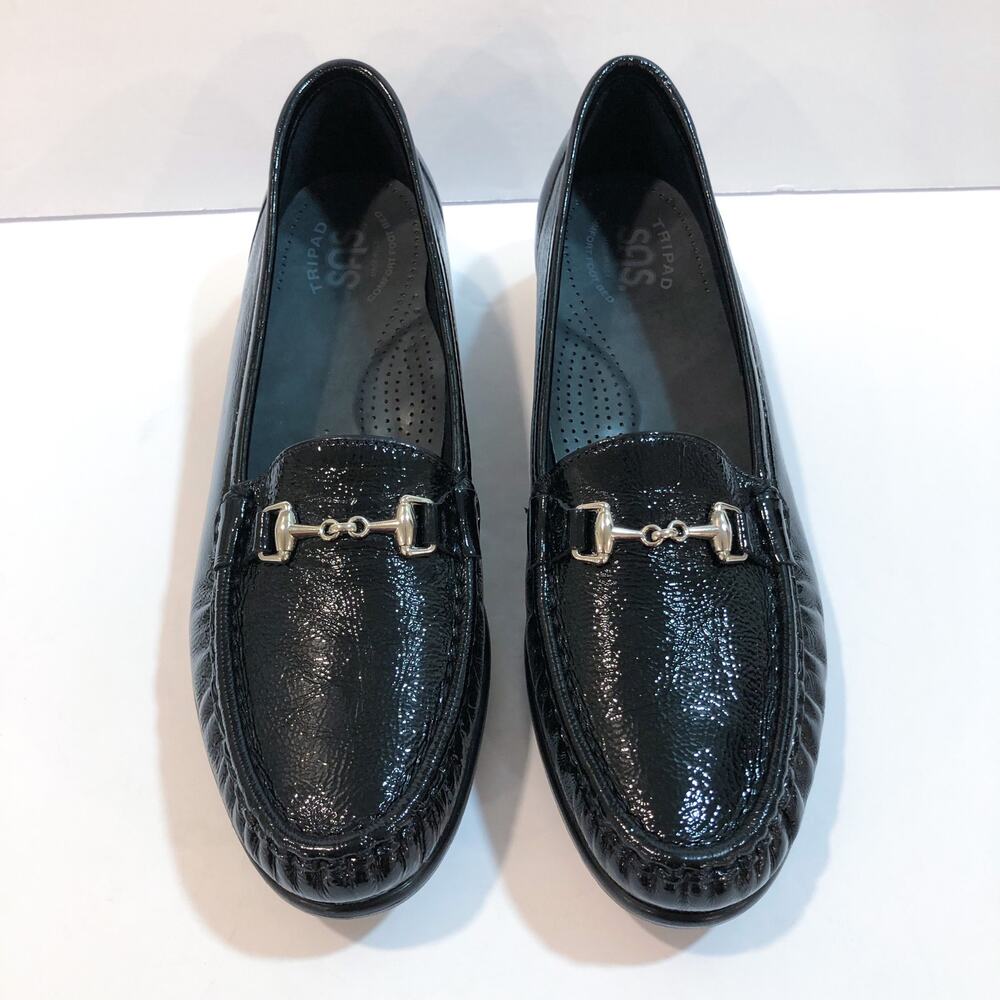 SAS Metro Black Patent Leather Loafers Flats - Picture 4 of 11